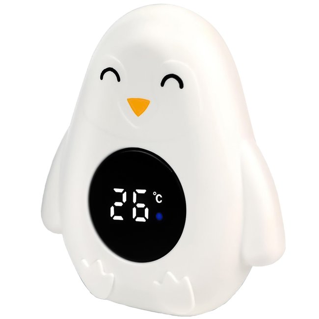 Пингвин, детский термометр для измерения температуры воды в ванной Digital Lion BT03, белый