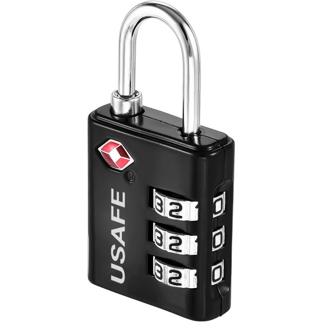 Замок навесной с 3-значным кодом для багажа USafe CP03, подвесная колодка с комбинацией и доступ TSA