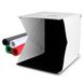 Портативний фотобокс для предметної зйомки з пдвійною LED підсвіткою Andoer LB04 | розкладний лайтбокс, 30 см