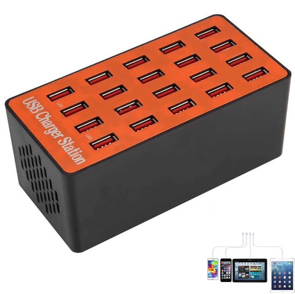 Док-станція | зарядний пристрій на 20 USB портів Digital Lion CS-A5, 80W, помаранчева