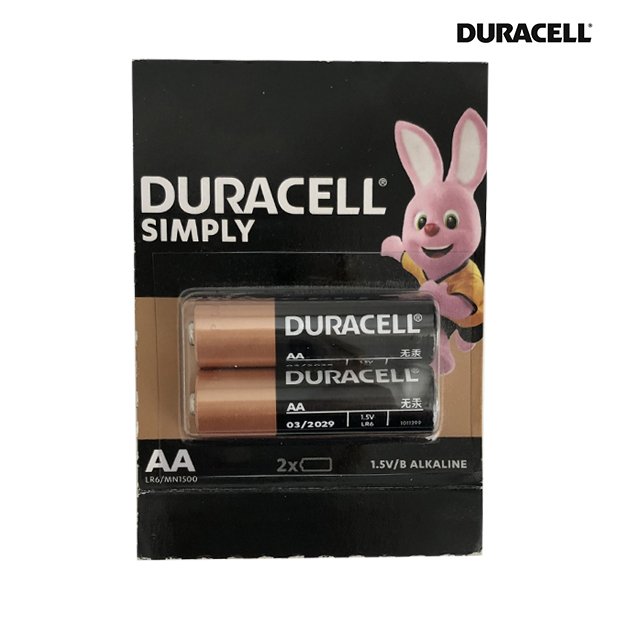 Щелочные батарейки Duracell AA (LR6) MN1500 Basic 2 шт.