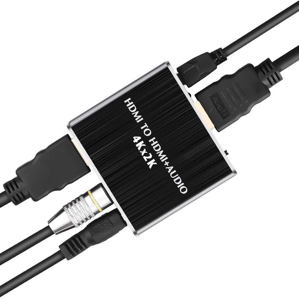 Цифровий HDMI аудіо екстрактор, перетворювач звуку з HDMI на 3,5мм miniJack та SPDIF систему Addap HAE02, 4K