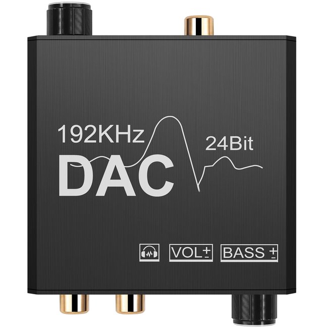 Цифро аналоговый аудио конвертер 192 кГц Digital Lion DAC01, преобразователь с оптического Toslink и коаксиального сигнала на 2-канальный RCA и 3.5 мм