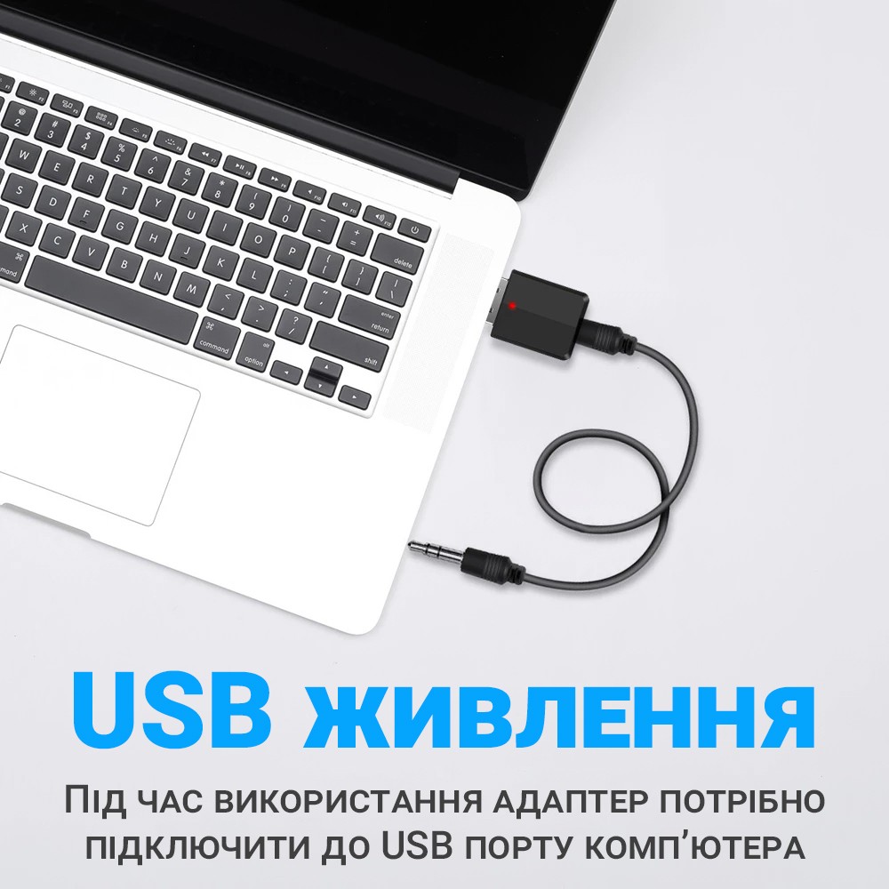 2в1 USB-адаптер для передачі аудіо, бездротовий Bluetooth 5.0 приймач + передавач OEM UBA01