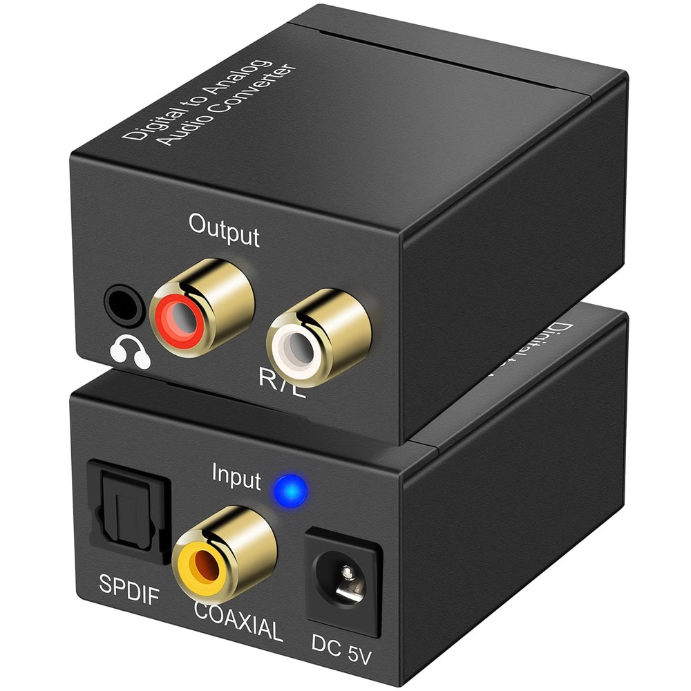 Конвертер звукового сигналу з цифрового у аналоговий Digital Lion​​​​ DAC03, ЦАП: Toslink + Коаксіал на RCA + 3.5 мм