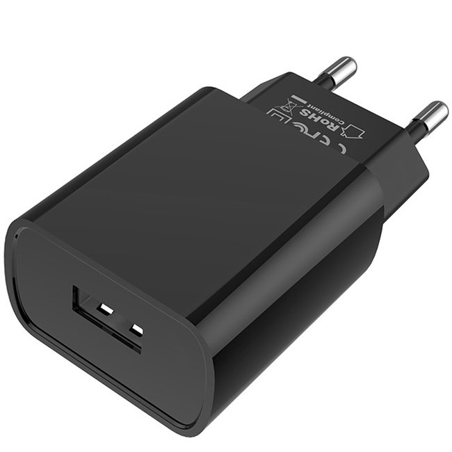 СЗУ / USB блок питания Borofone BA20A, 5V, 2.1A, Черный