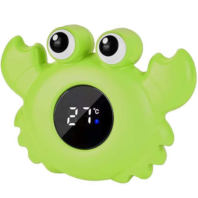 Краб, детский термометр для измерения температуры воды в ванной Digital Lion BT01, Зеленый