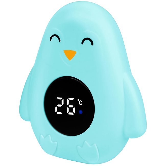 Пингвин, детский термометр для измерения температуры воды в ванной Digital Lion BT03, голубой