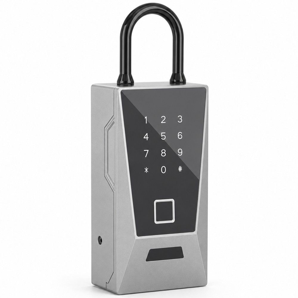 Зовнішній WiFi міні сейф для ключів uSafe KS-12wh з біометричним сканером, NFC, PIN-кодом, захистом IPX5 та гачком