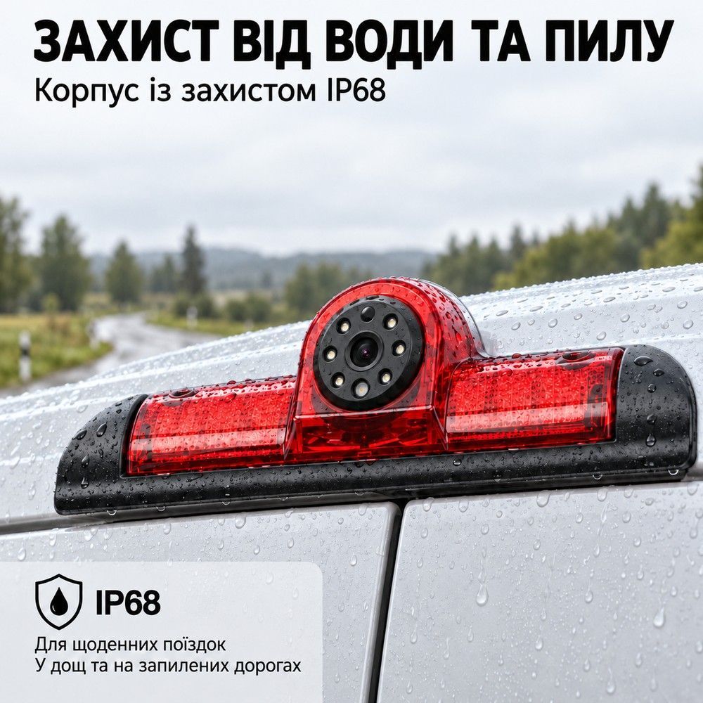 Камера заднього виду Podofo Y3213 для Fiat Ducato/Citroen Jumper/Peugeot Boxer 2006-2016