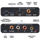 HDMI ARC аудио экстрактор Addap HAE03 192kHz, конвертер звука из цифрового HDMI ARC/Optical/Coaxial на аналоговый RCA, AUX 3.5 мм, 192kHz