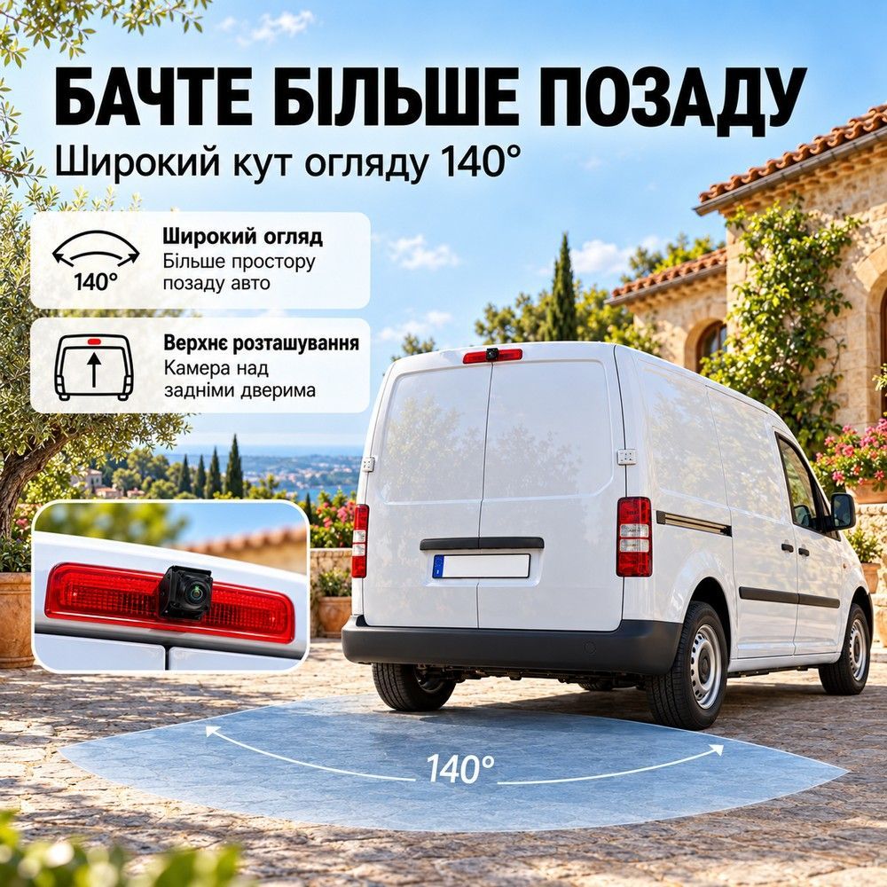 Камера заднего вида Podofo A4224 для Volkswagen Caddy 2003-2015