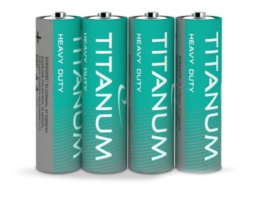 Солевая пальчиковая батарейка Titanum (LR6), 1шт