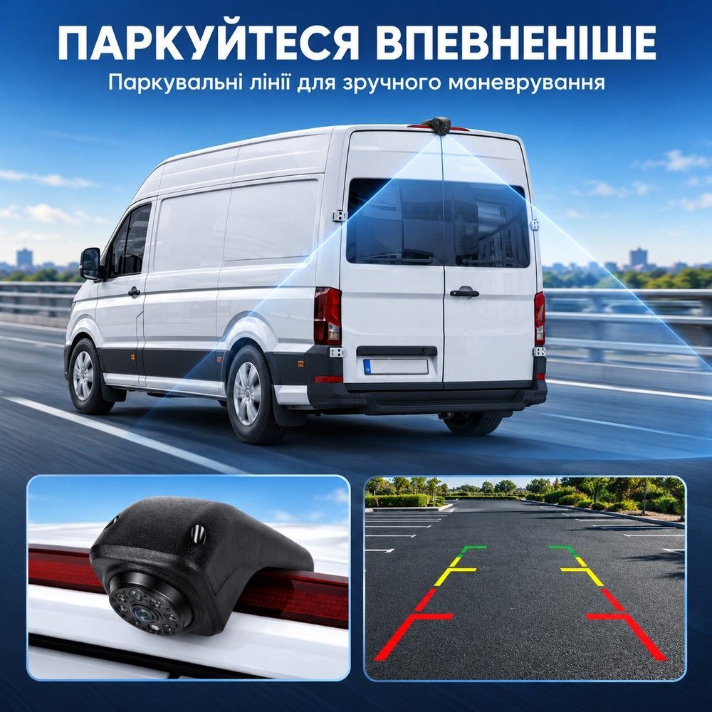 Камера заднього виду Podofo A4602 для Volkswagen Crafter 2017