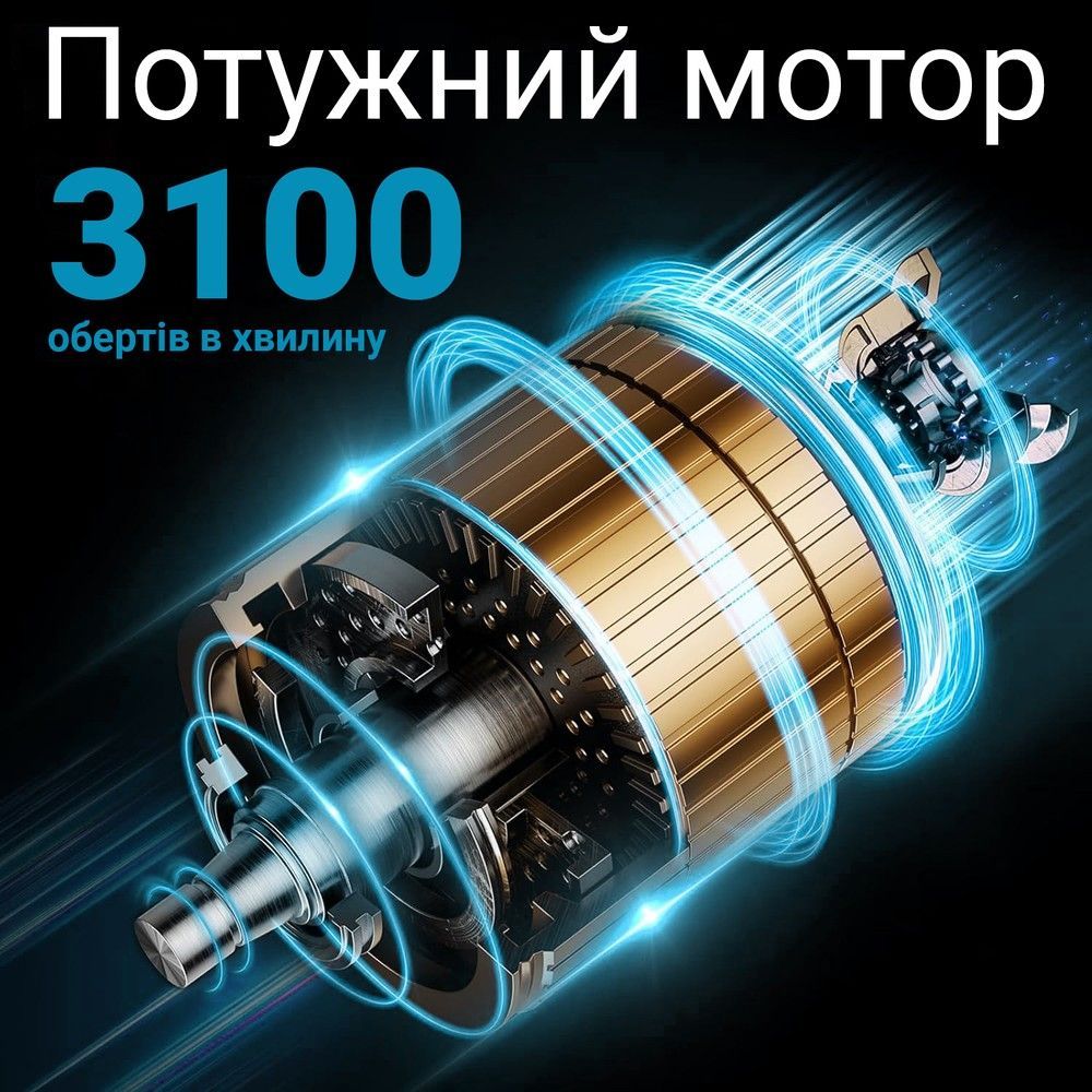 Портативный ручной автомобильный пылесос на аккумуляторе Podofo W-7416, с 4 насадками, для сухой и влажной уборки.