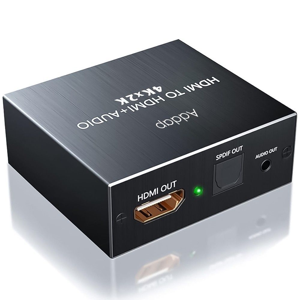 Цифровой HDMI аудио экстрактор, преобразователь звука с HDMI на 3,5 мм miniJack и SPDIF систему Addap HAE02, 4K