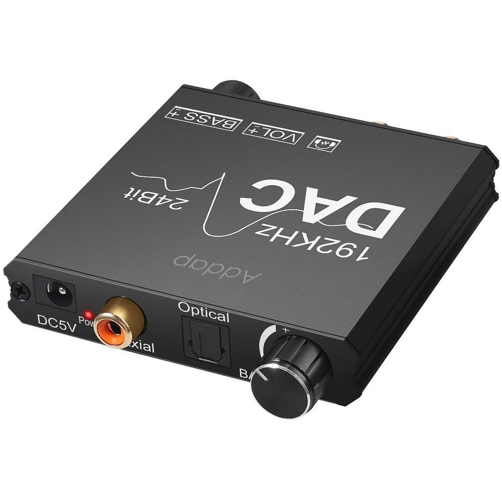 Цифро аналоговый аудио конвертер 192 кГц Digital Lion DAC01, преобразователь с оптического Toslink и коаксиального сигнала на 2-канальный RCA и 3.5 мм