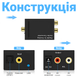 Конвертер звукового сигналу з цифрового у аналоговий Digital Lion​​​​ DAC03(2), ЦАП: Toslink + Коаксіал на RCA