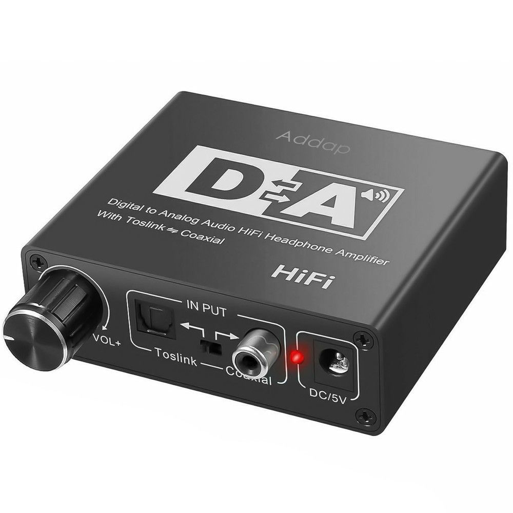 Звуковой преобразователь, цифровой аналоговый конвертер Digital Lion DAC02, ЦАП 4в1: Toslink + Коаксиал на RCA + 3.5 мм + Toslink + Коаксиал