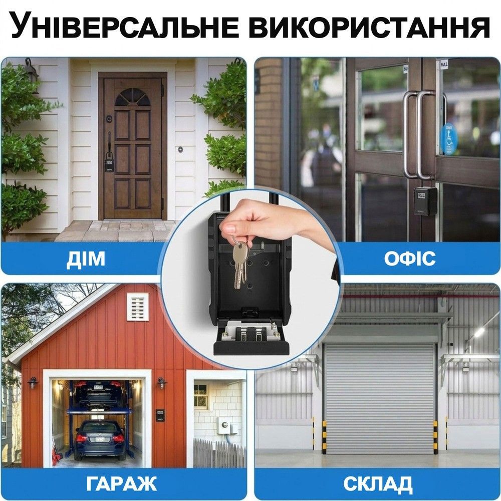 Антивандальный сейф для ключей с кодовым замком и крючком USafe KS-09h
