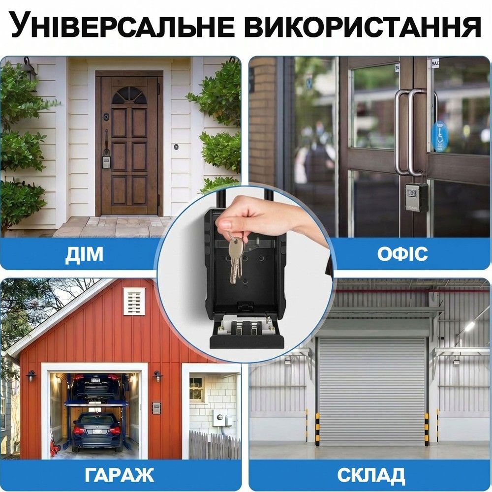 Антивандальный сейф для ключей с кодовым замком и крючком USafe KS-09h