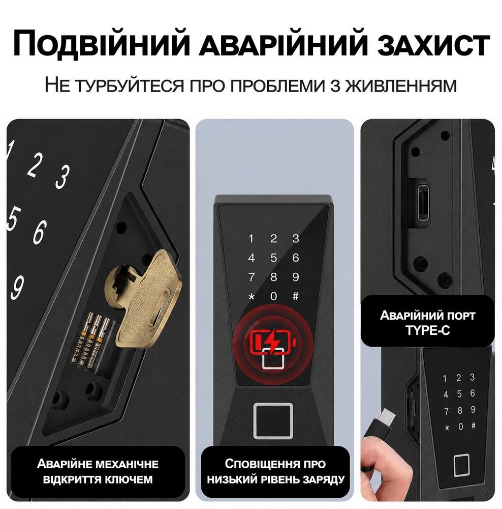 Внешний WiFi мини сейф для ключей uSafe KS-12w с биометрическим сканером, NFC, PIN-кодом и защитой IPX5
