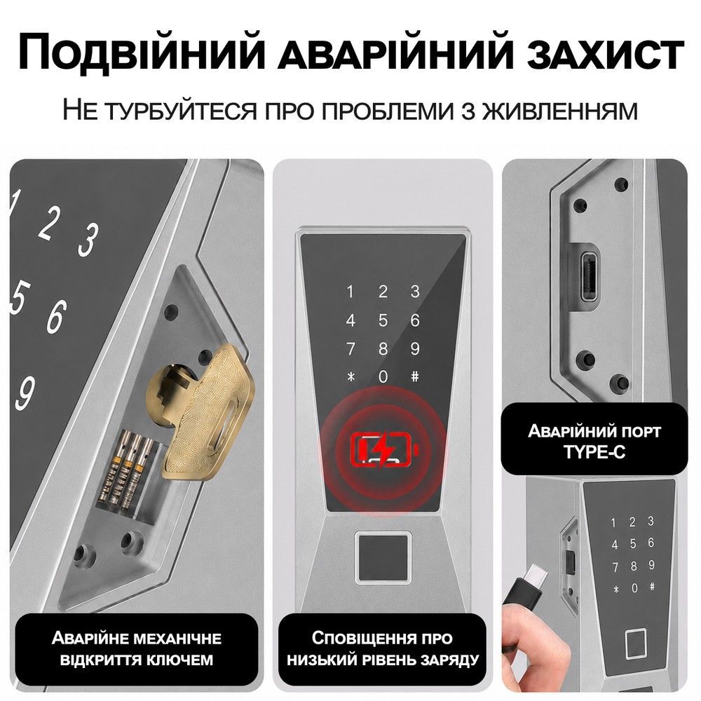 Внешний WiFi мини сейф для ключей uSafe KS-12w с биометрическим сканером, NFC, PIN-кодом и защитой IPX5