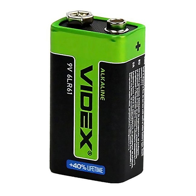 Лужна (алкалінова) батарейка Videx 6LR61 / 9V Крона